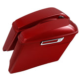 HR3 Wicked Red Denim CVO Stretched Saddlebags For 14-23 Harley Touring